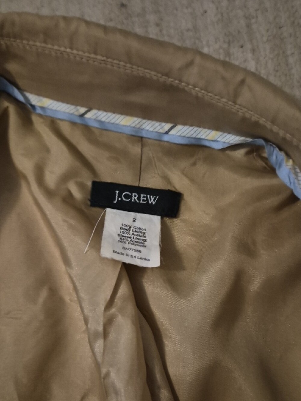 J. Crew Tan Lightweight Blazer - Picture 6 of 6